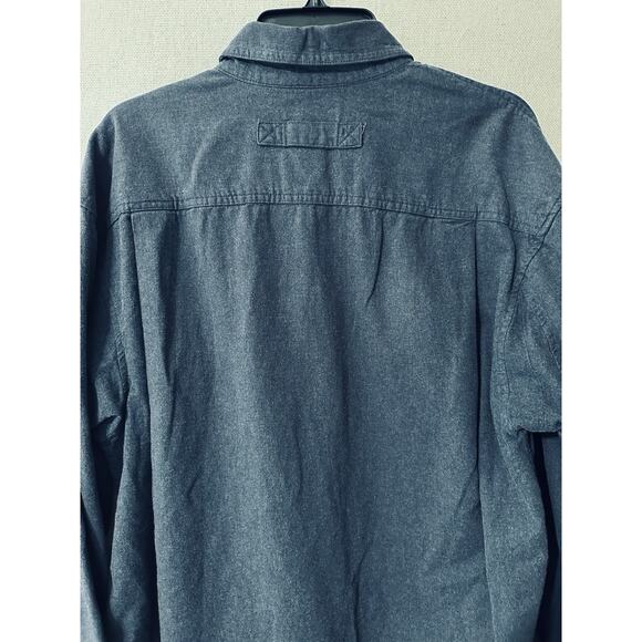 Duluth Trading Co Flannel Shirt Men’s Sz L Blue Button Up Long Sleeve Utility - Picture 7 of 10